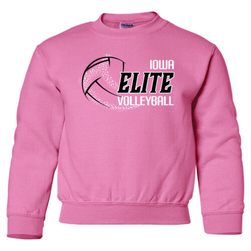 Heavy Blend Youth Crewneck Sweatshirt - Pink Thumbnail