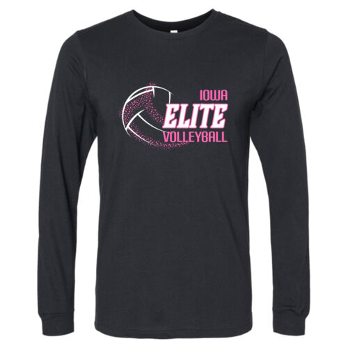 Unisex Heather CVC Long Sleeve Tee - Black Thumbnail