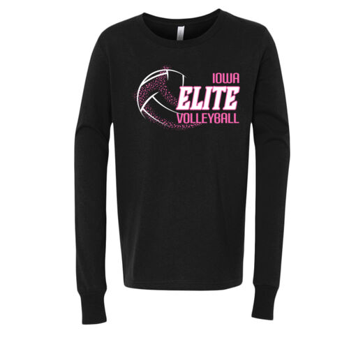 Youth Long Sleeve Jersey Tee - Black Thumbnail