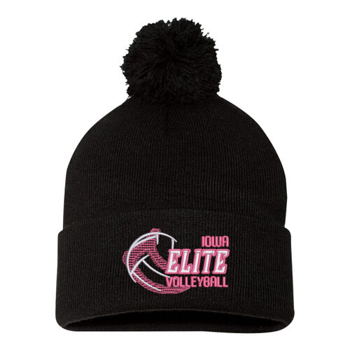 Pom-Pom 12" Knit Beanie - Center Thumbnail